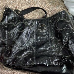 Patent leather coach crossbody